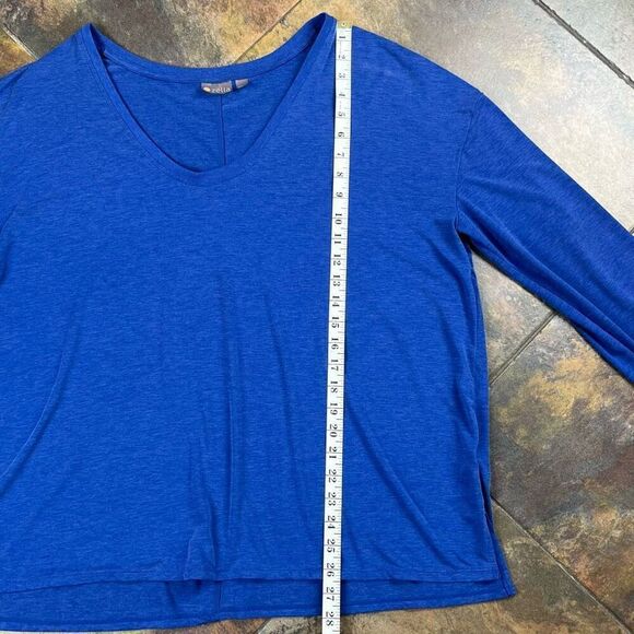 Zella Blue Long Sleeve Crew Neck Top 2X - Picture 5 of 11